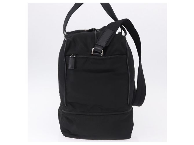 Borsa Boston PRADA Nylon 2way Nero Argento Auth 194039 - vista 4