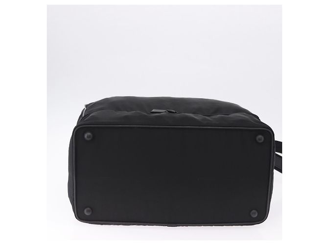 Borsa Boston PRADA Nylon 2way Nero Argento Auth 194039 - vista 5