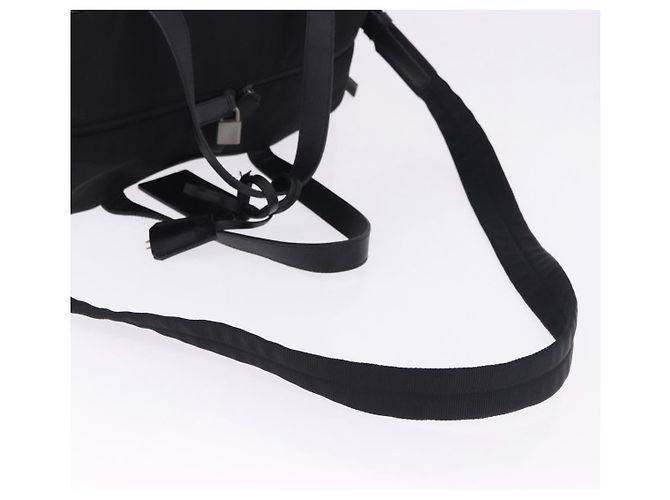 Borsa Boston PRADA Nylon 2way Nero Argento Auth 194039 - vista 8