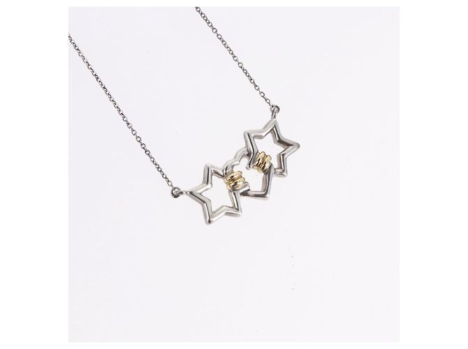 Autre Marque Collana Triple Star TIFFANY&Co. Argento Ag925 Auth 194411M - vista 3