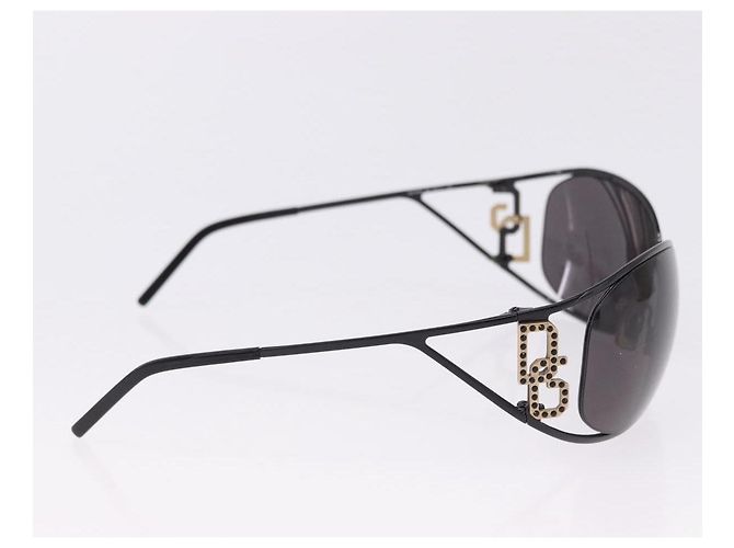 Dolce & Gabbana DOLCE&GABBANA PRADA Occhiali da sole in metallo set da 2 Nero Marrone Auth bs36790 - vista 16