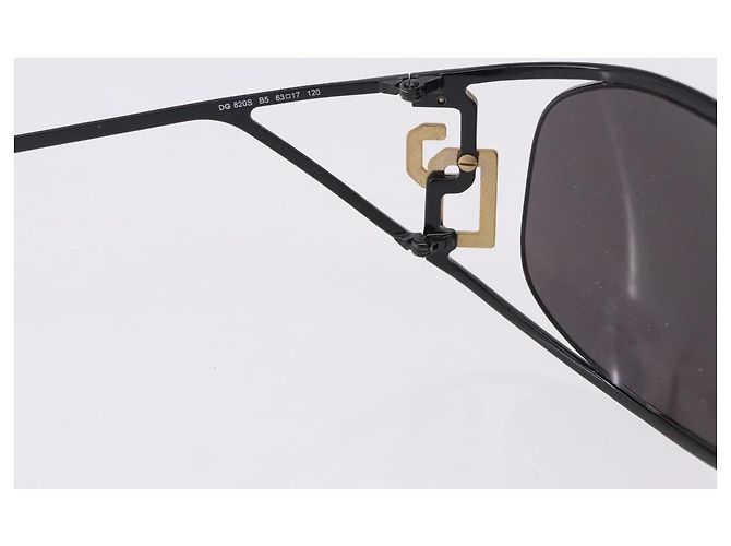 Dolce & Gabbana DOLCE&GABBANA PRADA Occhiali da sole in metallo set da 2 Nero Marrone Auth bs36790 - vista 17