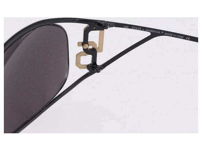 Dolce & Gabbana DOLCE&GABBANA PRADA Occhiali da sole in metallo set da 2 Nero Marrone Auth bs36790 - vista 18