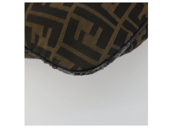 Bolso de hombro FENDI Zucca Canvas Brown Black Auth 195603 Castaño Negro - vista 14