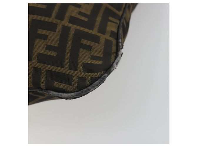 Bolso de hombro FENDI Zucca Canvas Brown Black Auth 195603 Castaño Negro - vista 15