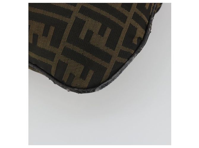 Bolso de hombro FENDI Zucca Canvas Brown Black Auth 195603 Castaño Negro - vista 16