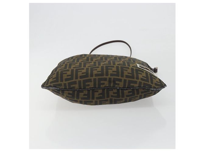 Bolso de hombro FENDI Zucca Canvas Brown Black Auth 195603 Castaño Negro - vista 5