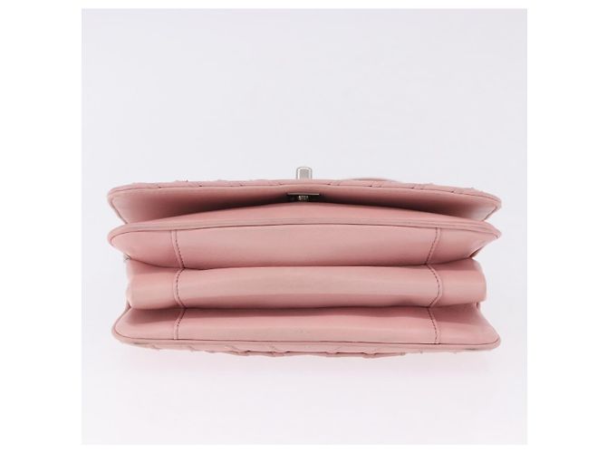 Borsa a tracolla CHANEL V Stitch Chain Studs in pelle d'agnello rosa argento CC Auth ka5624SAV - vista 5
