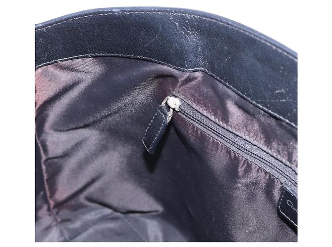 Borsa a Mano Christian Dior Trotter Canvas Nero Argento Auth 195785V - vista 21