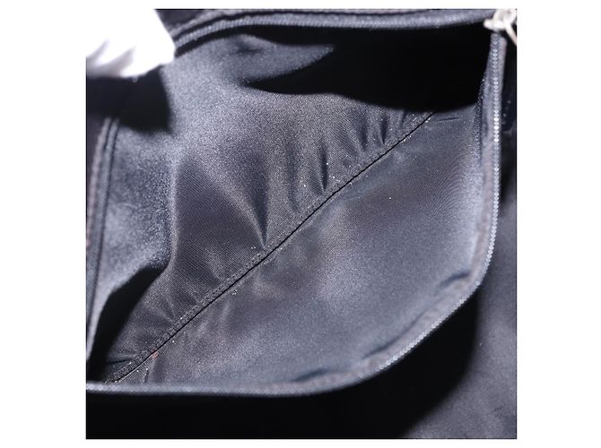 Borsa a Mano Christian Dior Trotter Canvas Nero Argento Auth 195785V - vista 22