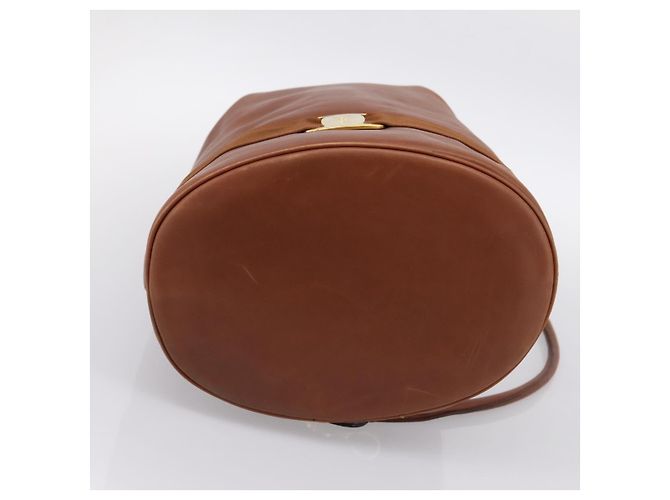 Zaino Salvatore Ferragamo Vala in pelle marrone e oro Auth ka5589 D'oro - vista 5