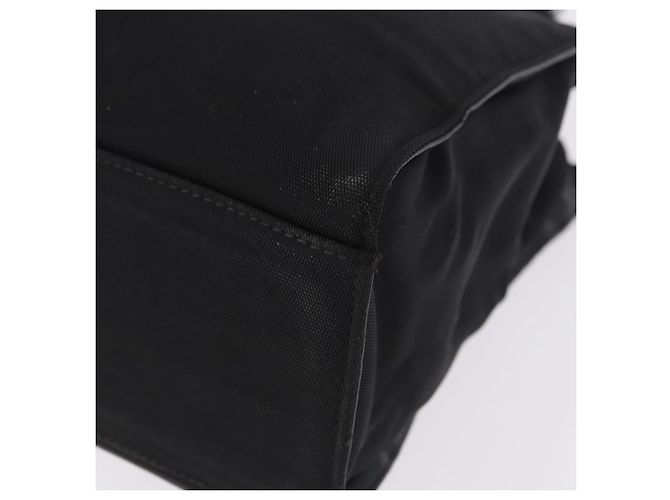 Borsa Tote GUCCI Bamboo Canvas Nero Argento 002 1016 Auth ka5599 - vista 14