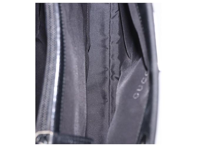 Borsa Tote GUCCI Bamboo Canvas Nero Argento 002 1016 Auth ka5599 - vista 20