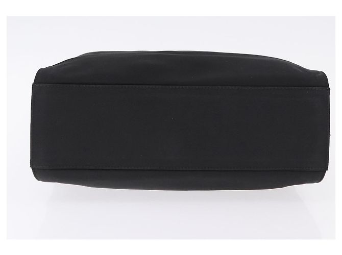 Borsa Tote GUCCI Bamboo Canvas Nero Argento 002 1016 Auth ka5599 - vista 5