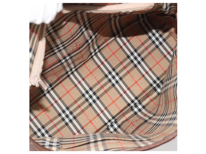 Borsa a mano Burberrys in pelle marrone e oro autentica 194278 D'oro - vista 12