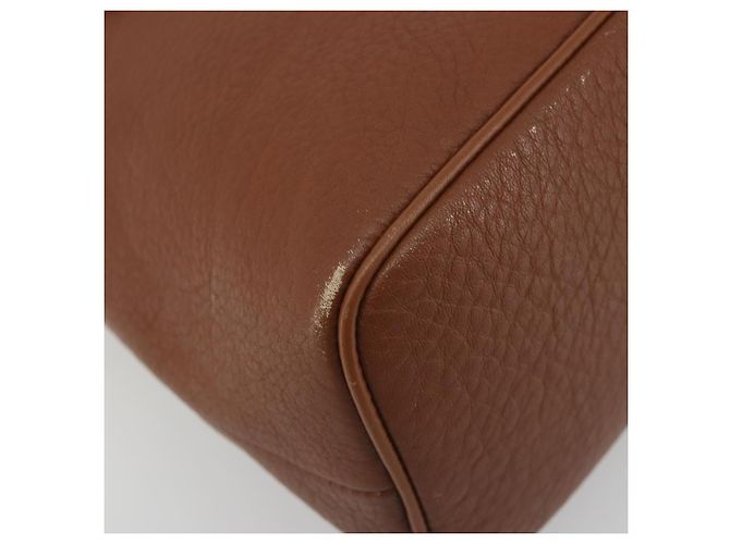 Borsa a mano Burberrys in pelle marrone e oro autentica 194278 D'oro - vista 14