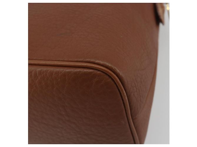 Borsa a mano Burberrys in pelle marrone e oro autentica 194278 D'oro - vista 15
