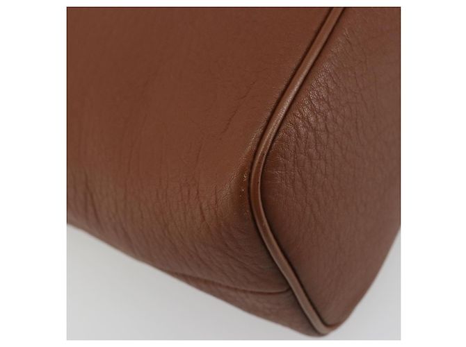 Borsa a mano Burberrys in pelle marrone e oro autentica 194278 D'oro - vista 16