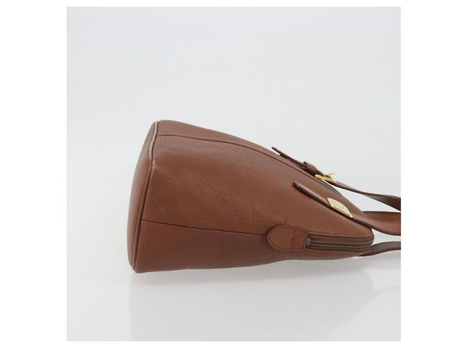 Borsa a mano Burberrys in pelle marrone e oro autentica 194278 D'oro - vista 3