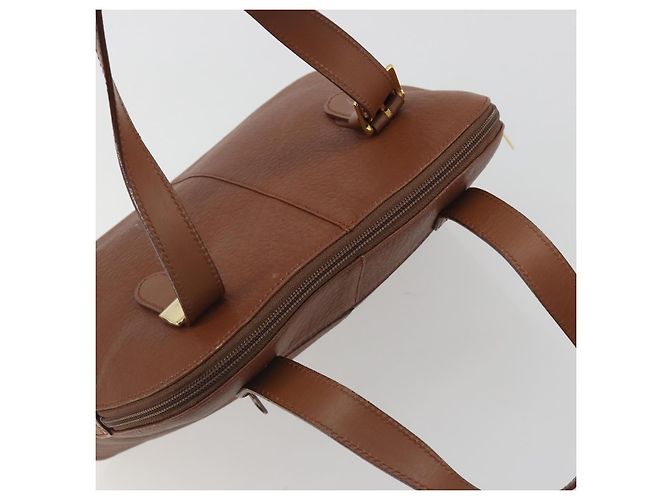 Borsa a mano Burberrys in pelle marrone e oro autentica 194278 D'oro - vista 6