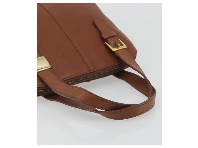 Borsa a mano Burberrys in pelle marrone e oro autentica 194278 D'oro - vista 7