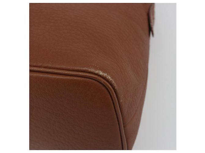 Borsa a mano Burberrys in pelle marrone e oro autentica 194278 D'oro - vista 9
