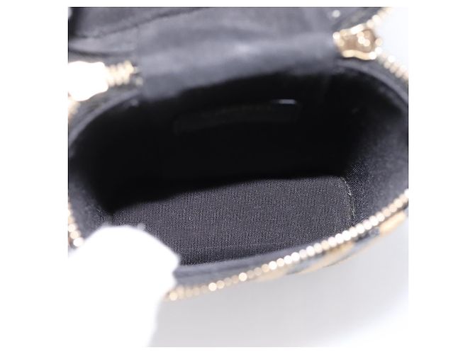 Borsa a tracolla con catena CHANEL in rafia beige e oro CC Auth 196361SAM D'oro - vista 10