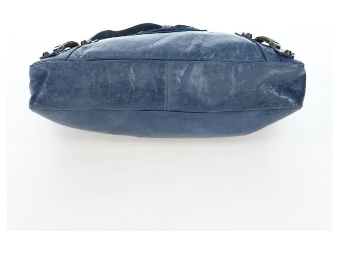 BALENCIAGA Borsa The First in pelle 2way Blu Oro 103208 Auth am12227V D'oro - vista 5