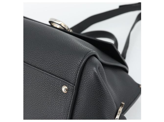 Borsa Salvatore Ferragamo Sofia Gancini in pelle 2way Nero Argento Auth 195584 - vista 10