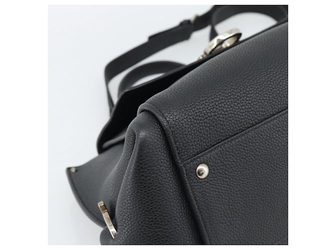 Borsa Salvatore Ferragamo Sofia Gancini in pelle 2way Nero Argento Auth 195584 - vista 15