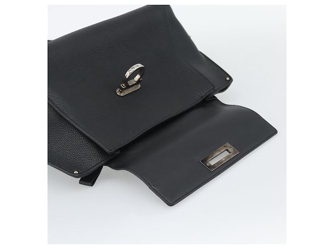 Borsa Salvatore Ferragamo Sofia Gancini in pelle 2way Nero Argento Auth 195584 - vista 19
