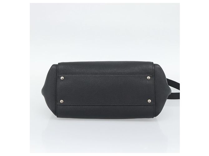 Borsa Salvatore Ferragamo Sofia Gancini in pelle 2way Nero Argento Auth 195584 - vista 5
