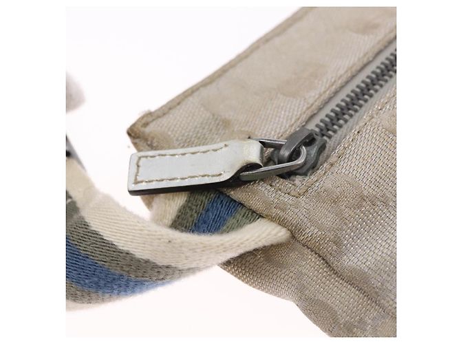 GUCCI GG Canvas Gürteltasche Silver 28566 Auth 195000 Silber - Ansicht 10