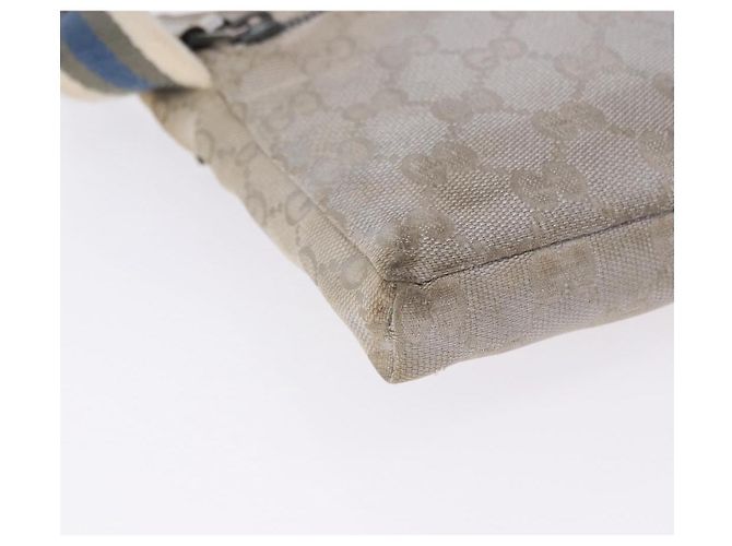 GUCCI GG Canvas Gürteltasche Silver 28566 Auth 195000 Silber - Ansicht 17