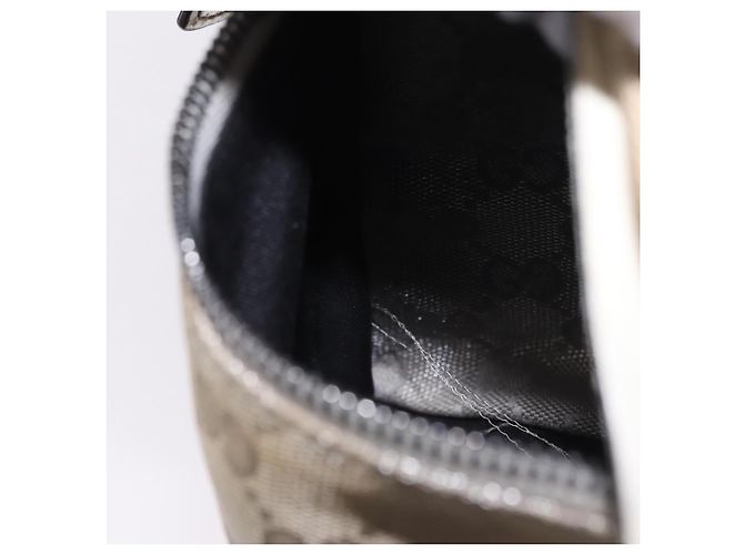 GUCCI GG Canvas Gürteltasche Silver 28566 Auth 195000 Silber - Ansicht 21