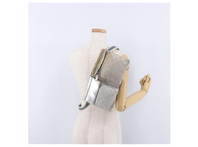 GUCCI GG Canvas Gürteltasche Silver 28566 Auth 195000 Silber - Ansicht 24