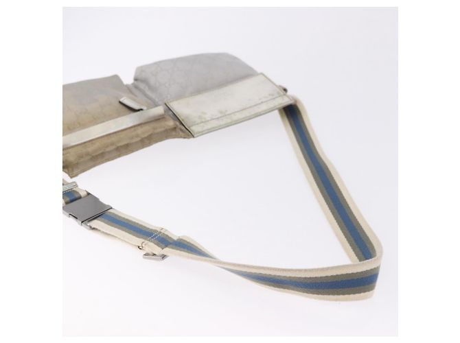 GUCCI GG Canvas Gürteltasche Silver 28566 Auth 195000 Silber - Ansicht 7