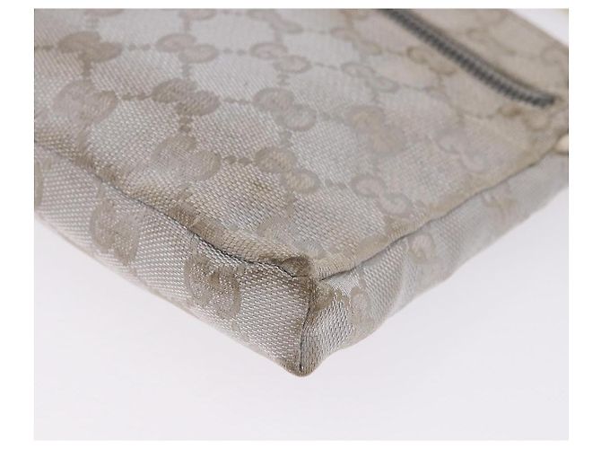 GUCCI GG Canvas Gürteltasche Silver 28566 Auth 195000 Silber - Ansicht 8