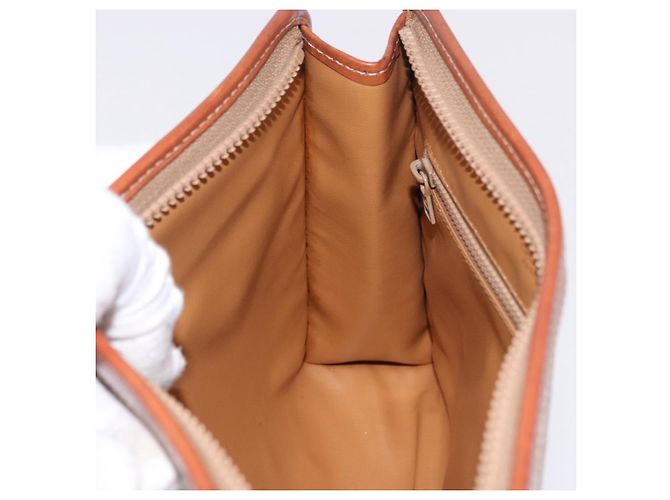 Céline Borsa a pochette CELINE Macadam PVC Beige Gold Auth 183561A D'oro - vista 19