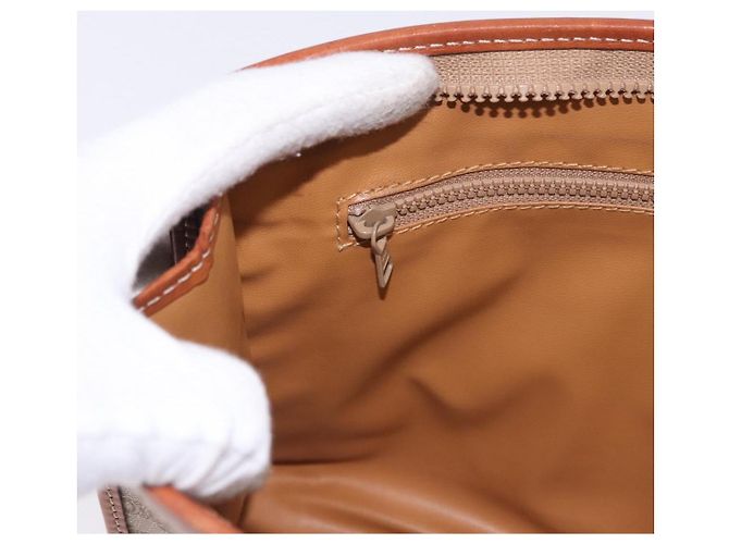 Céline Borsa a pochette CELINE Macadam PVC Beige Gold Auth 183561A D'oro - vista 20