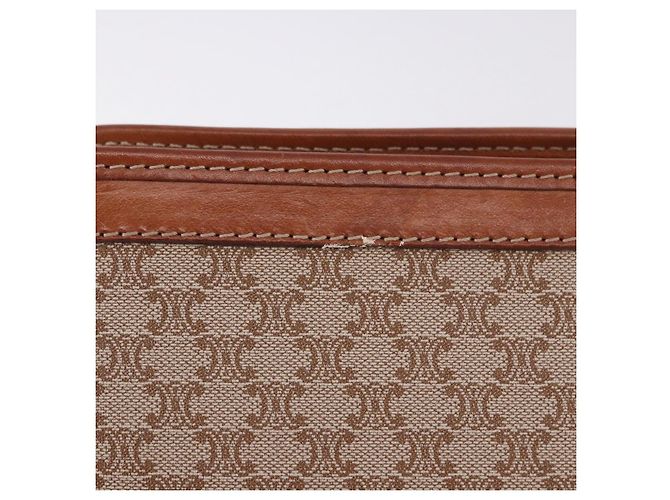Céline Borsa a pochette CELINE Macadam PVC Beige Gold Auth 183561A D'oro - vista 3
