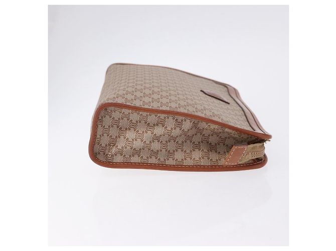 Céline Borsa a pochette CELINE Macadam PVC Beige Gold Auth 183561A D'oro - vista 4