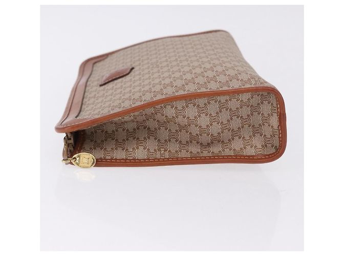 Céline Borsa a pochette CELINE Macadam PVC Beige Gold Auth 183561A D'oro - vista 5