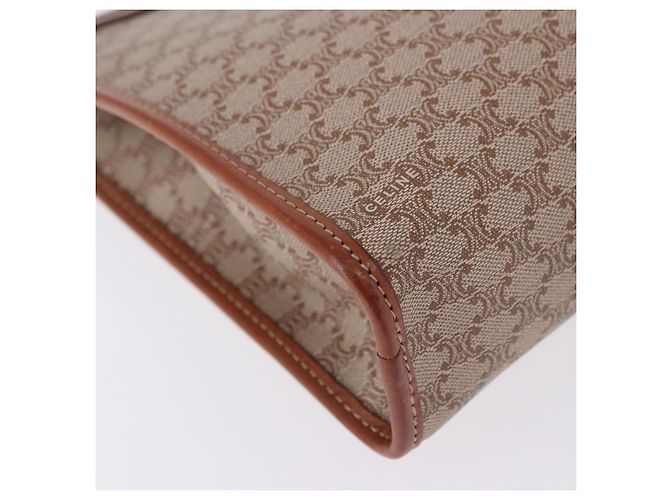 Céline Borsa a pochette CELINE Macadam PVC Beige Gold Auth 183561A D'oro - vista 8
