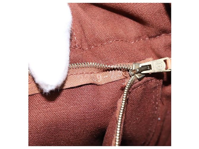 Hermès Bolso HERMES Fourre Tout PM algodón Brown Silver Auth BA14842 Castaño Plata - vista 12