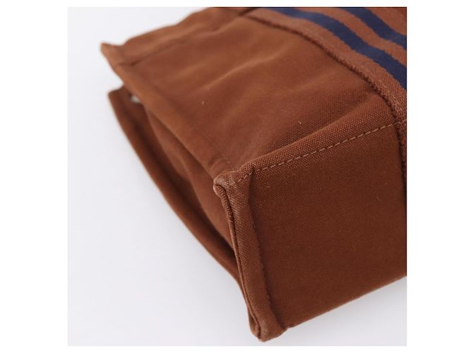 Hermès Bolso HERMES Fourre Tout PM algodón Brown Silver Auth BA14842 Castaño Plata - vista 14