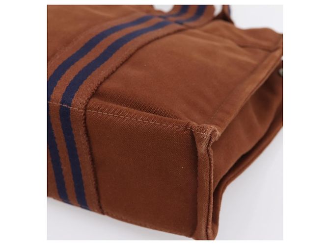 Hermès Bolso HERMES Fourre Tout PM algodón Brown Silver Auth BA14842 Castaño Plata - vista 15