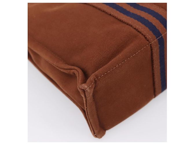 Hermès Bolso HERMES Fourre Tout PM algodón Brown Silver Auth BA14842 Castaño Plata - vista 16
