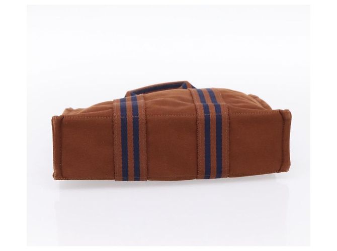 Hermès Bolso HERMES Fourre Tout PM algodón Brown Silver Auth BA14842 Castaño Plata - vista 5