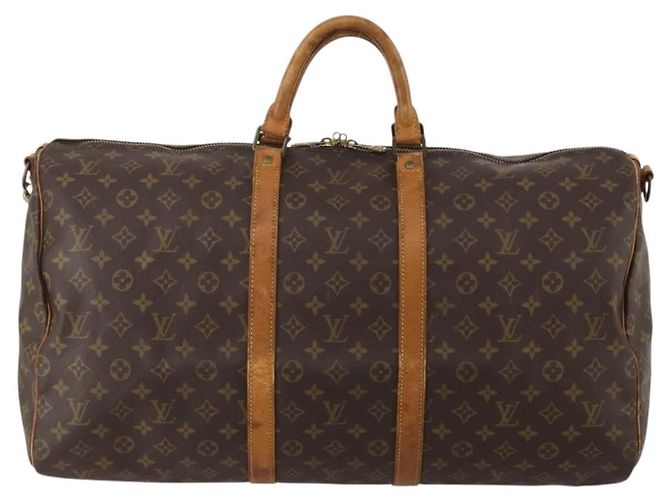 LOUIS VUITTON Monogram Keepall Bandouliere 55 Borsa Boston M41414 LV Auth 193877 Monogramma - vista 13